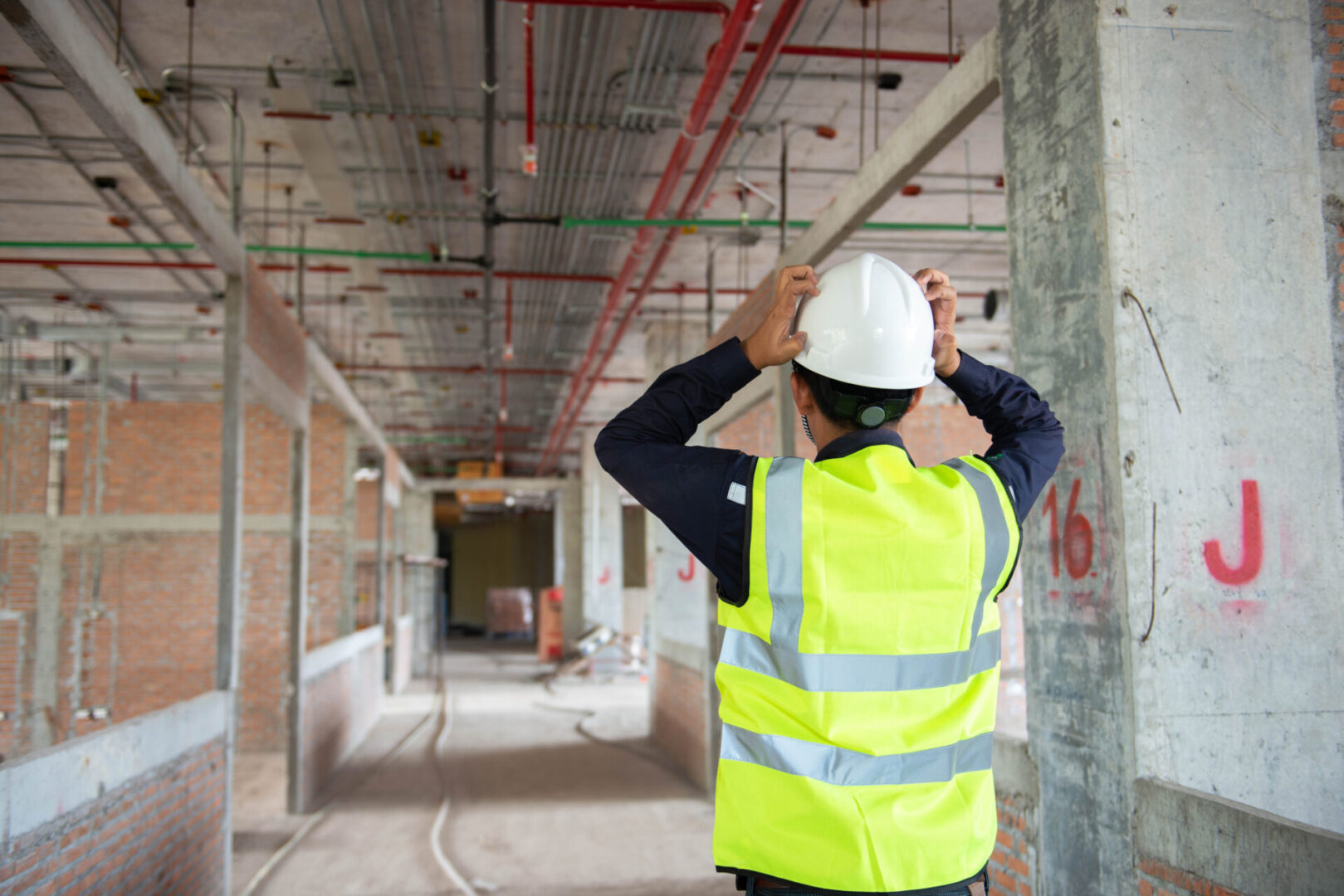 Engineering supervisor is very sad after end job in construction site